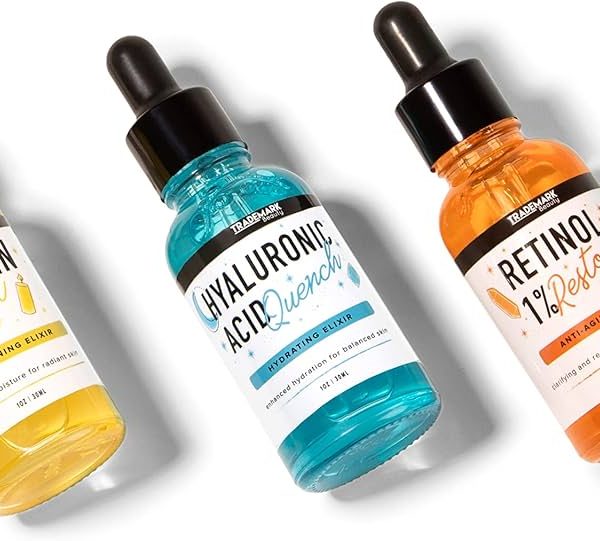 3 Pack Serum Complete Kit with Vit C / Retinol / Hyaluronic Acid Limited Special!